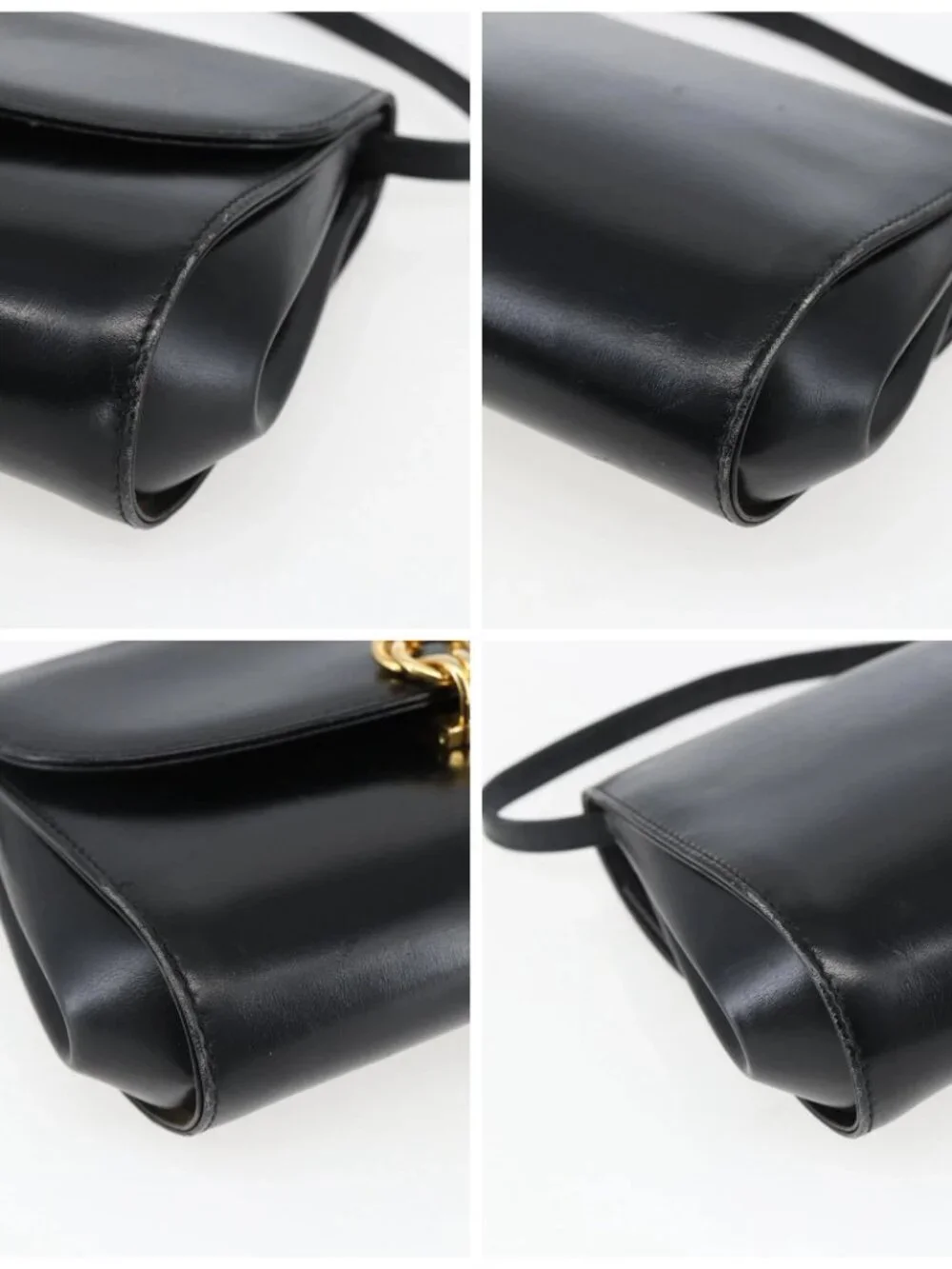 GUCCI Shoulder Bag Leather Black Gold 004 056 0219 Auth fm5081 - Picture 14 of 16